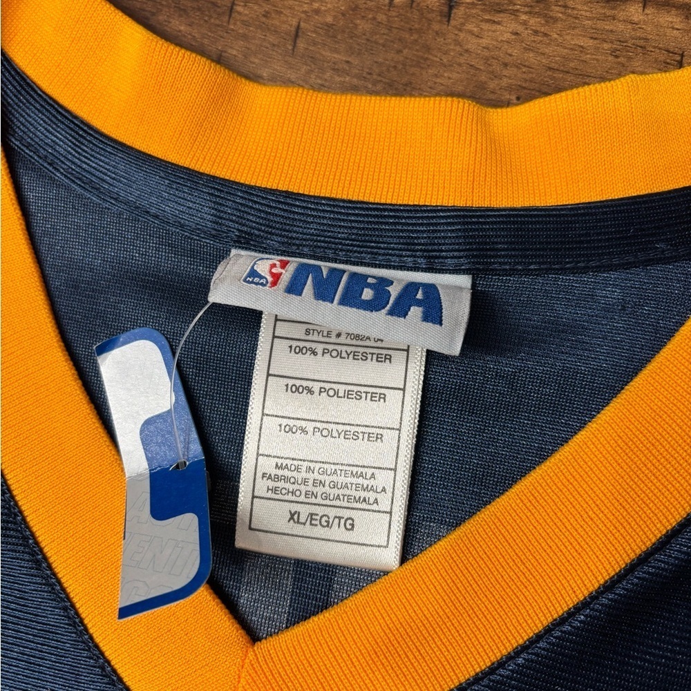 Vintage Jermaine, O’Neal Pacer NBA Blue and Yellow Jersey - Picture 2 of 3